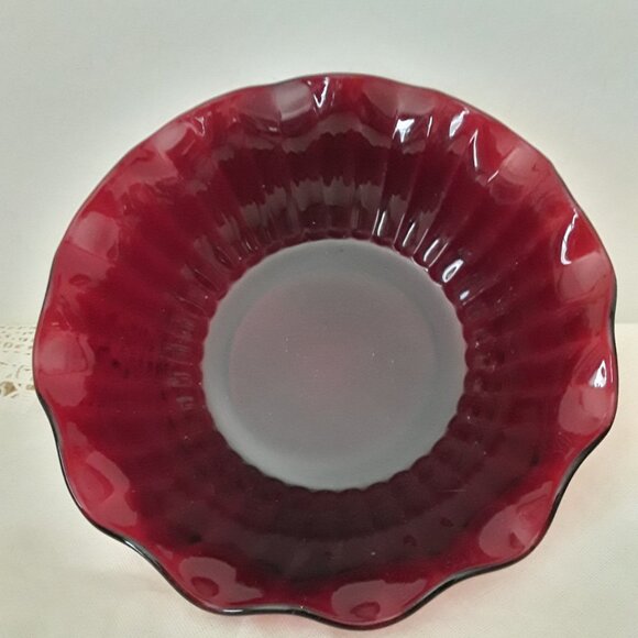 Anchor Hocking Royal Ruby Red Glass Bowl - Picture 2 of 3